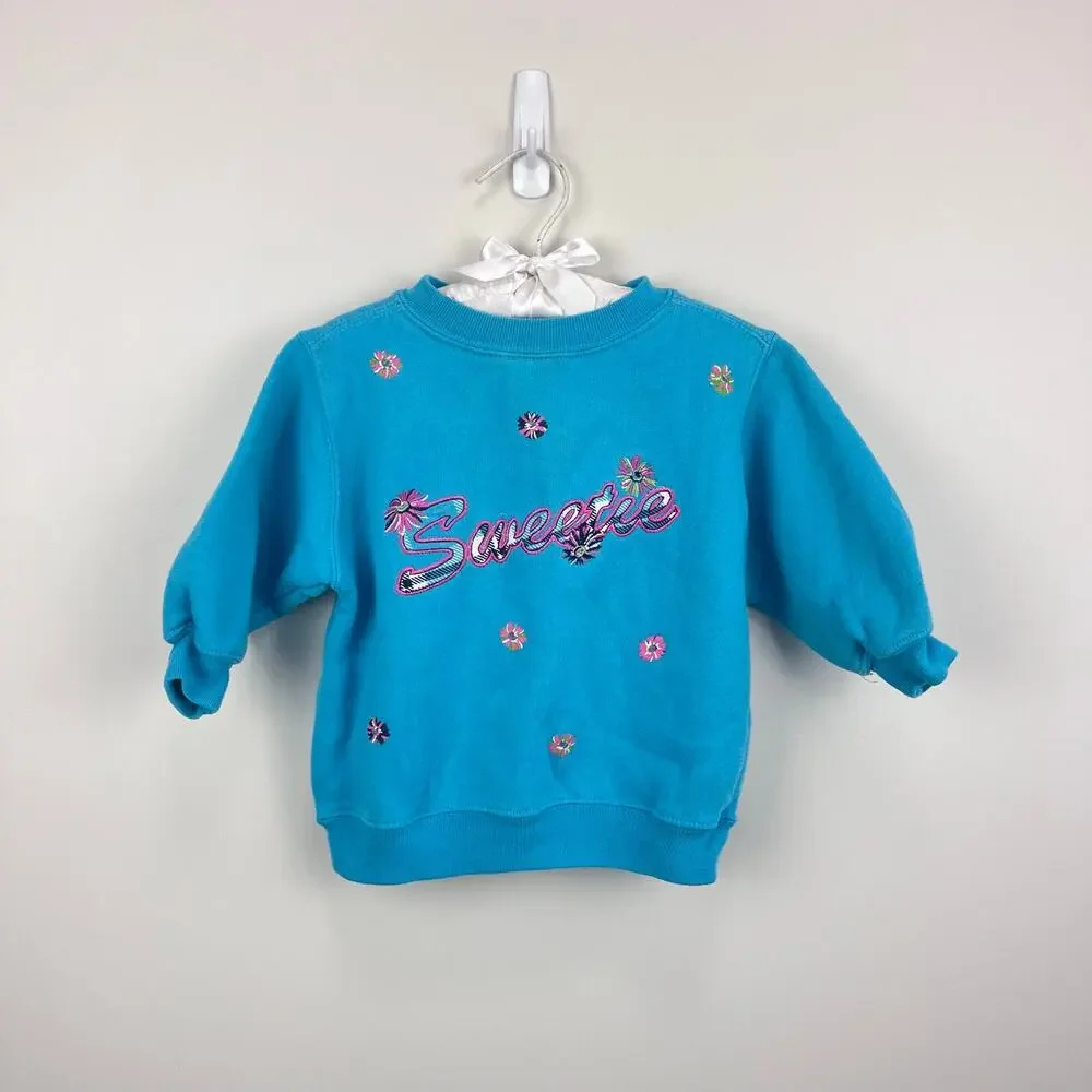 Vintage Y2K The Children's Place Blue Flower 'Sweetie